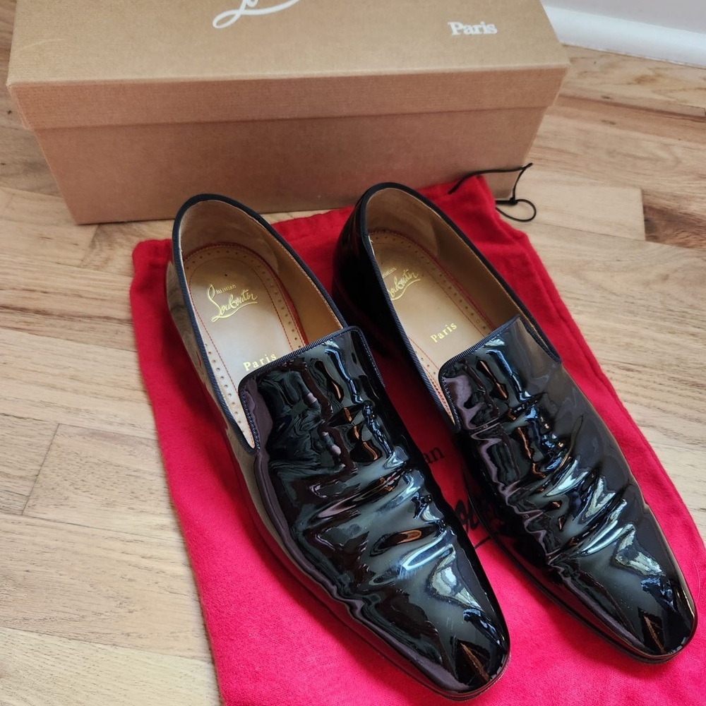 Christian Louboutin Black Dandelion Flat Loafers - Picture 5 of 6
